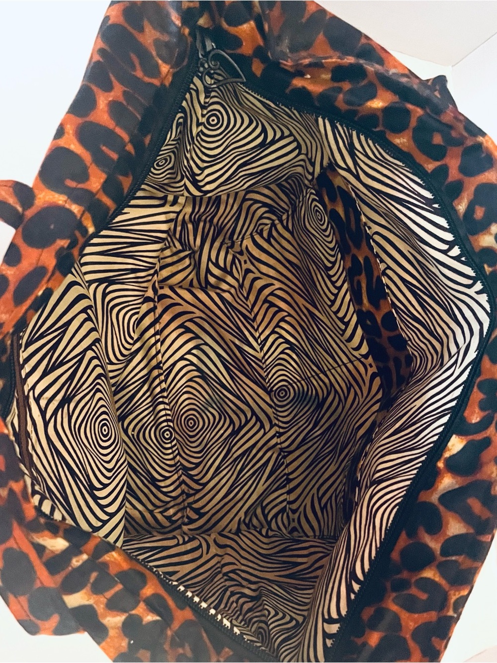 Barabara Leopard Print Tote Bag Handmade in India - Picture 5 of 10